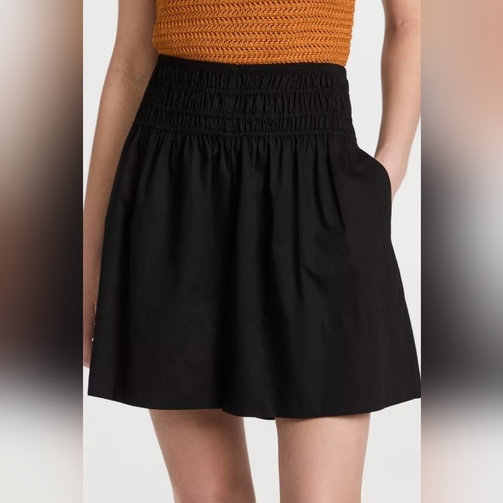 Vince High Waist Smocked Short Black Size M #223